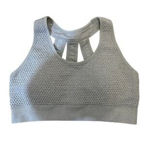 Leg3nd grey sports bra large stretchy yoga workout running